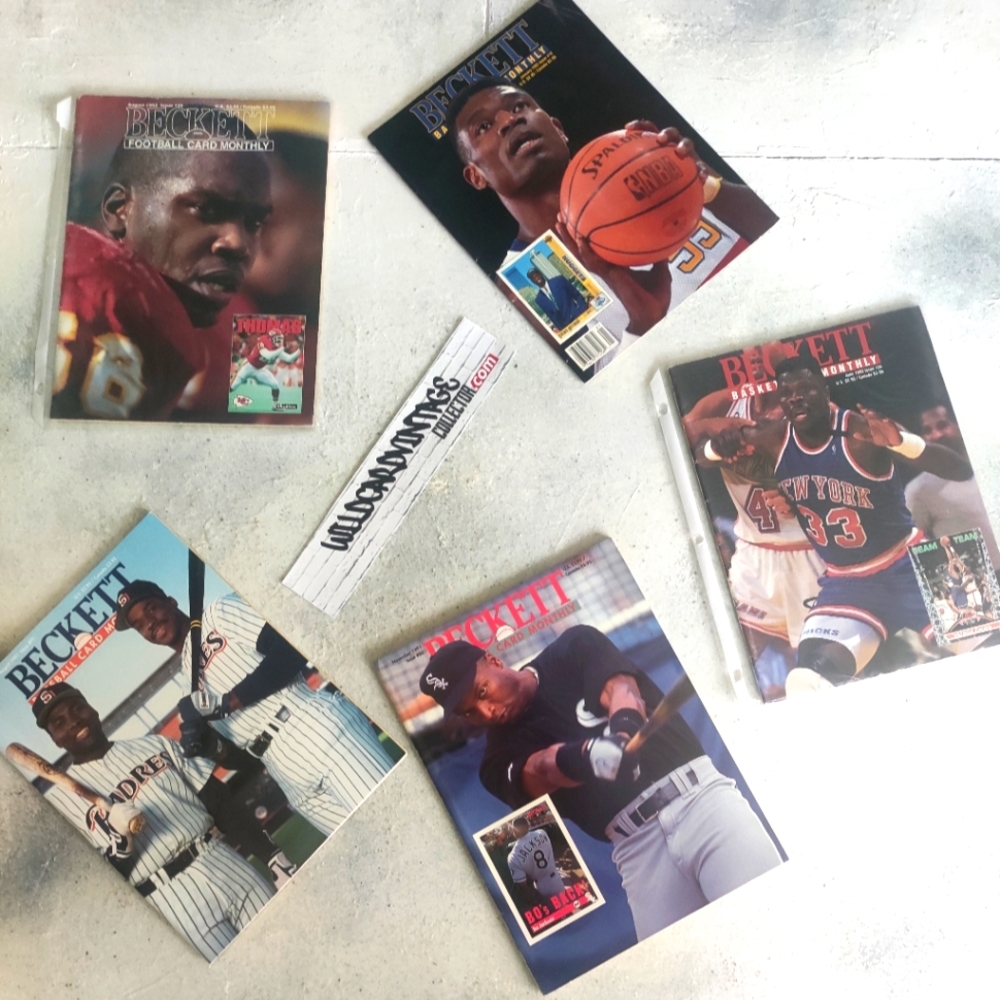 5 BECKETT Vintage Sports Magazines